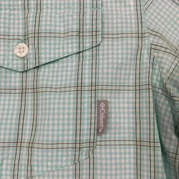Columbia Men's Plaid Button Down Short Sleeve Pocket Shirt
Sz Medium Turquoise - Picture 3 of 12